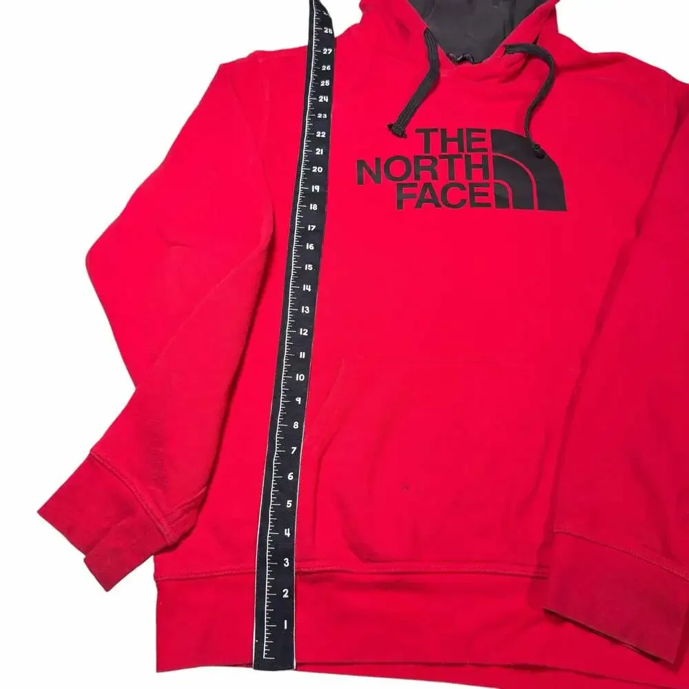 The North Face Mens Red Half Dome Logo Pullover Hoodie Size L